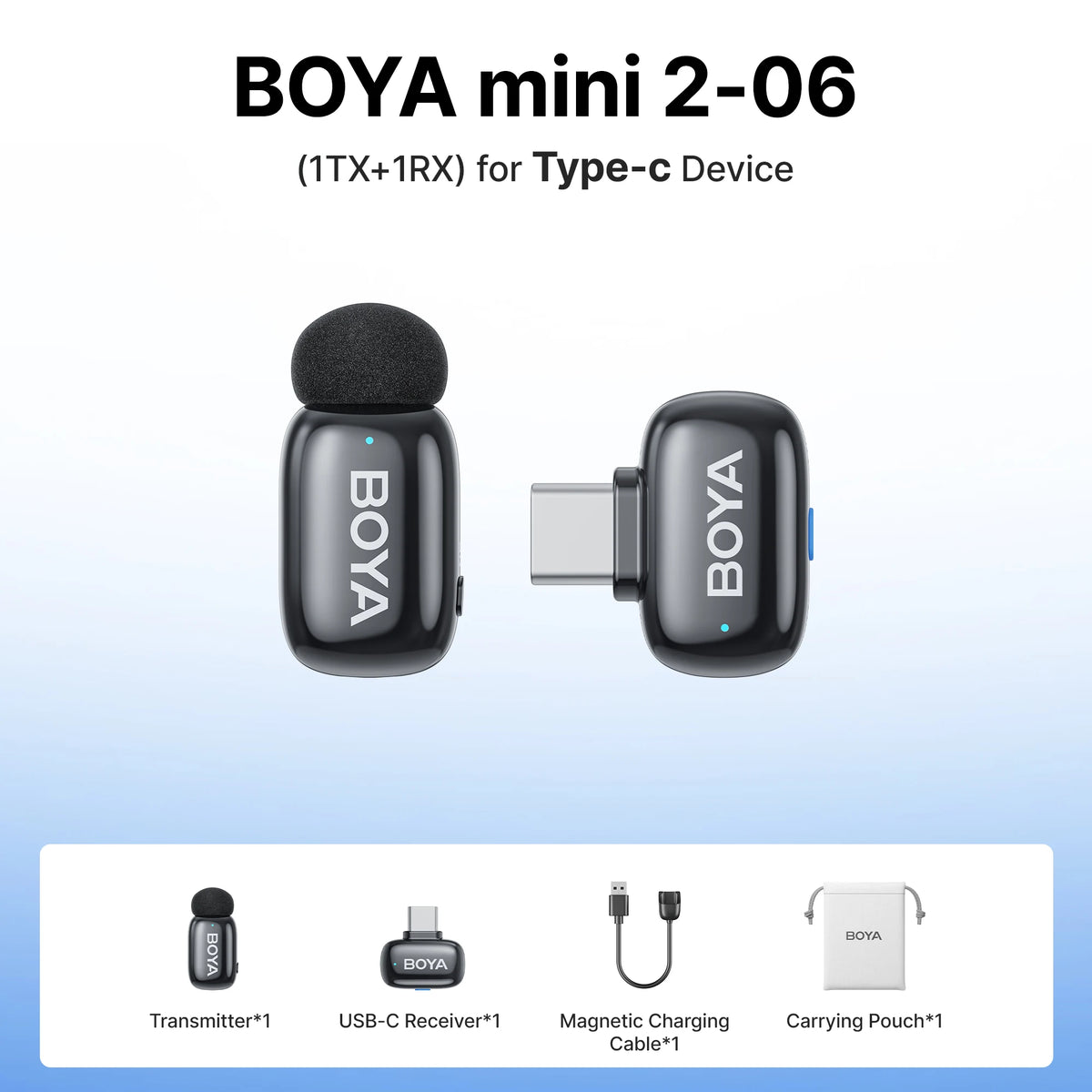 Microphone BOYA Mini 2 Mic USB-C Phone