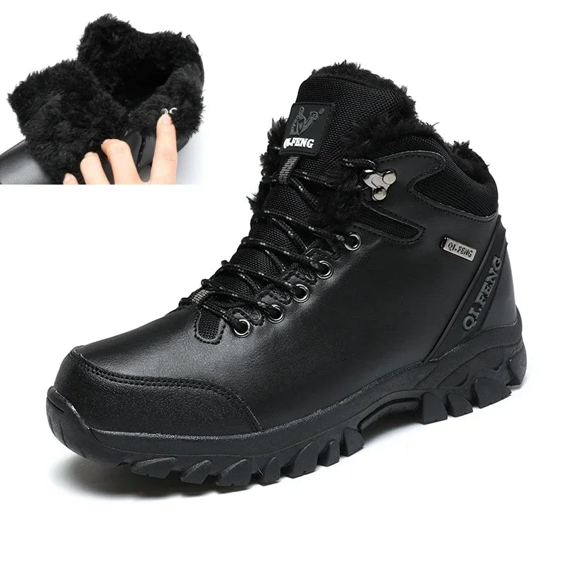 Botas de Couro Qifeng Unisex Resistente a Terrenos Adversos