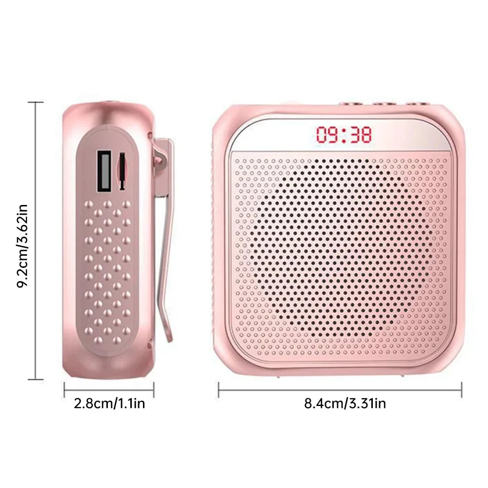 Amplificador de Voz Portátil Megafone com Microfone Recarregável Ultraleve Alto-falante