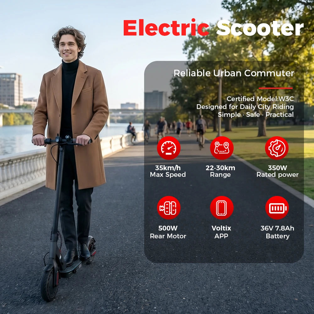 Scooter Elétrico W3C 8.5 Polegadas