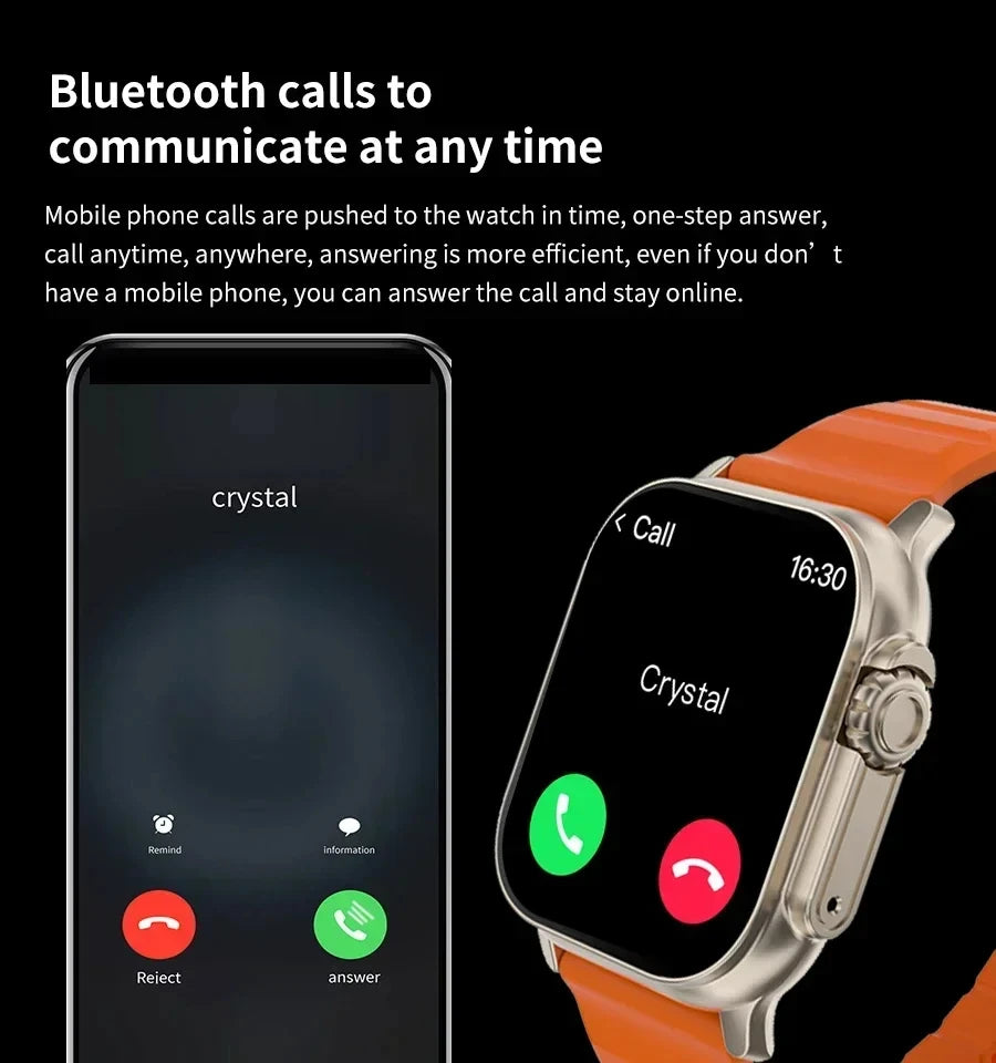 Relógio Smartwatch para Android e iOS, Tela HD de 2,01 Polegadas