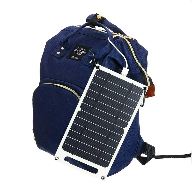 Painel Solar Portátil 5V USB Tipo-C: Kit Flexível e Leve para Carregamentos, Carros, Camping, Caminhadas e Power Banks - IP65