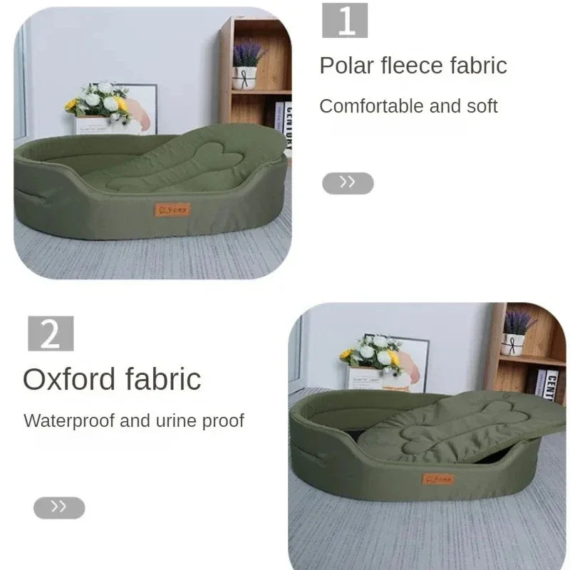 Sofá-cama Impermeável e Antiácaro para Cães e Gatos Pequenos, Médios e Grandes