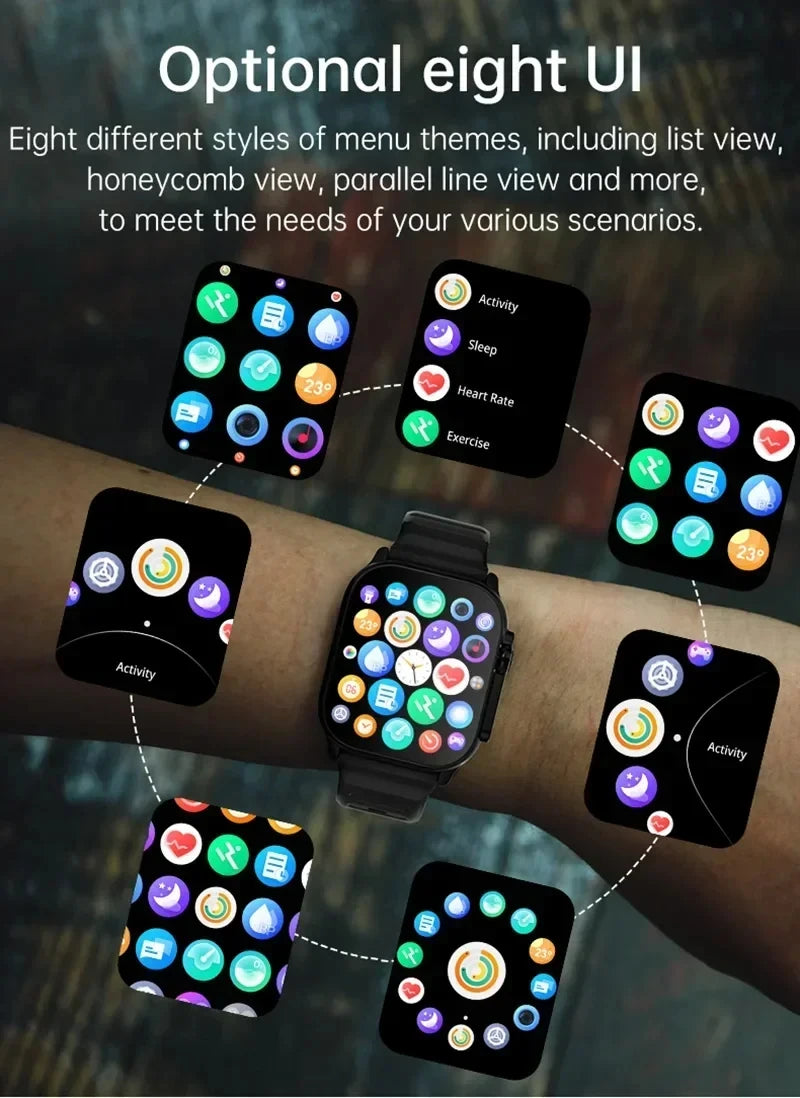Relógio Smartwatch para Android e iOS, Tela HD de 2,01 Polegadas