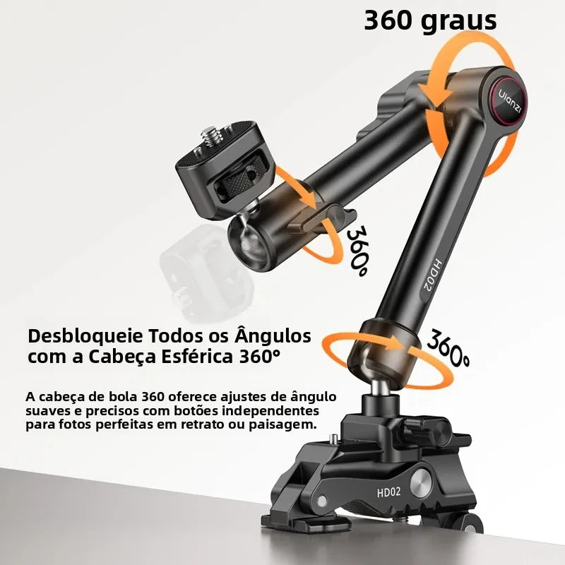 Kit de Braço Mágico Ulanzi HD02 de 10 Polegadas com Super Clamp