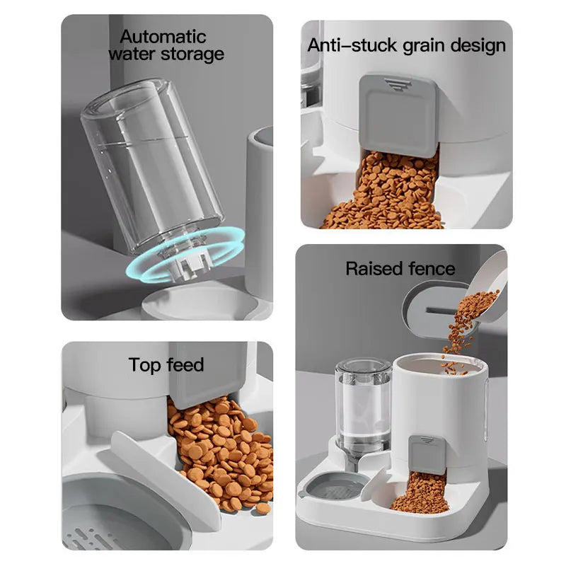 Distribuidor e Alimentador Automático para Gatos, Cães com Fed por Gravidade, à Prova de Derramamento,