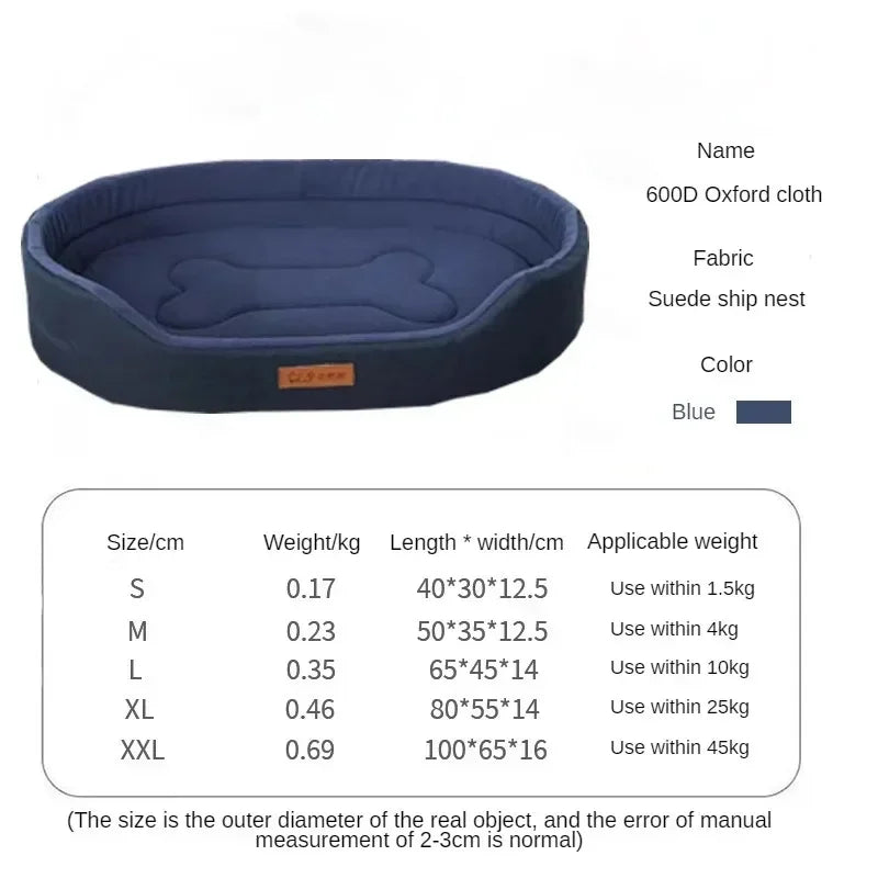 Sofá-cama Impermeável e Antiácaro para Cães e Gatos Pequenos, Médios e Grandes