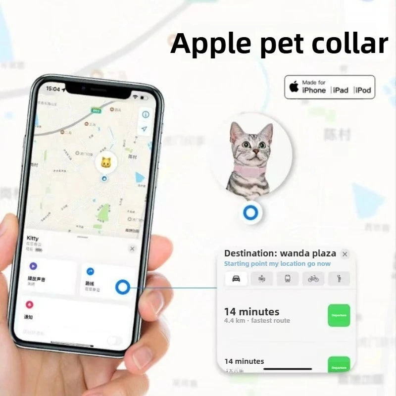 Mini Rastreador GPS Bluetooth para Animais de Estimação