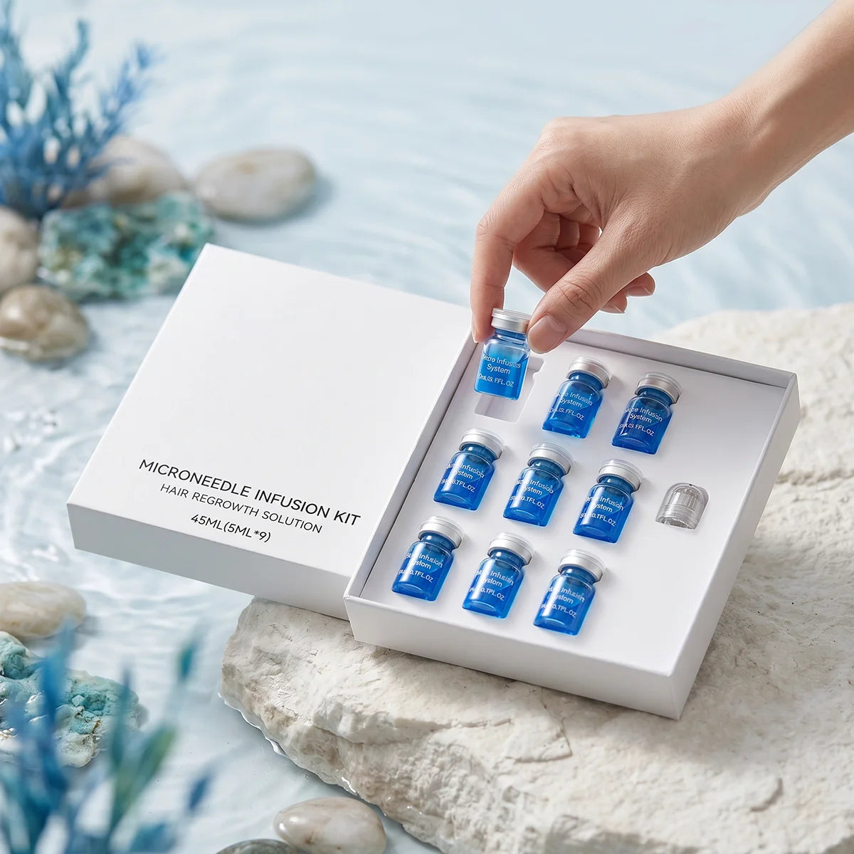 Kit de Microagulhas para Crescimento Capilar