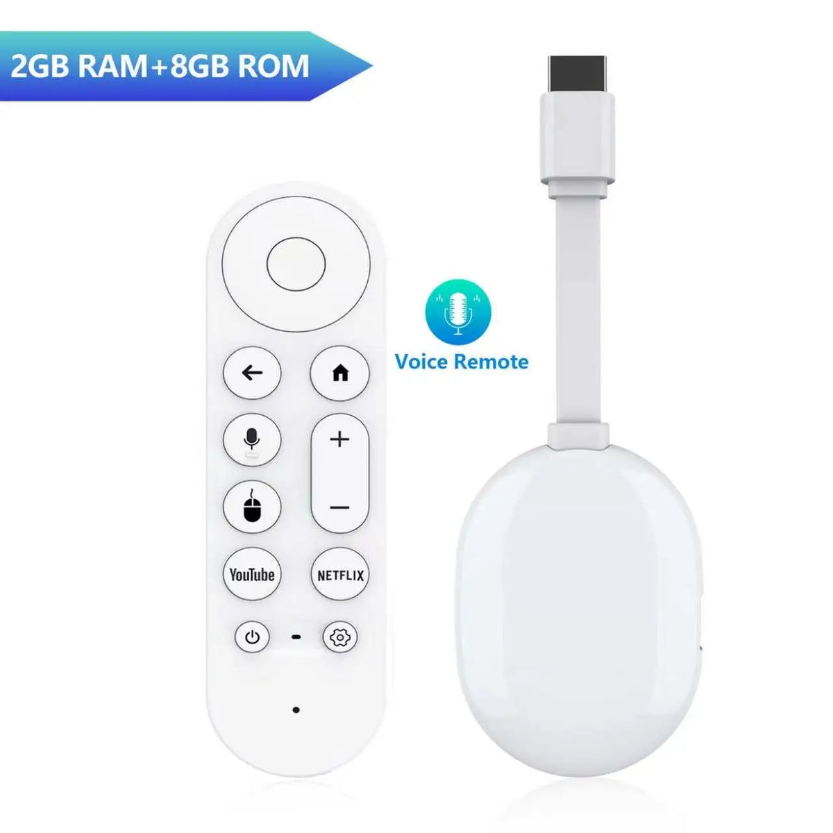 Chromecast Versão Global Android 14TV Stick Q2 Ultra 4K HDR Allwinner H313 Comando à Distância por voz BT5.X Chromecast Wifi 6 2G 16G